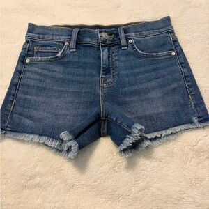 Hudson Jeans Dark Blue Denim Shorts with Contrast Stitching